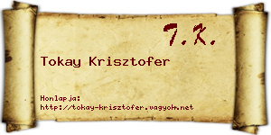 Tokay Krisztofer névjegykártya