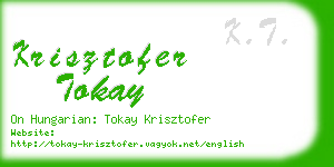 krisztofer tokay business card